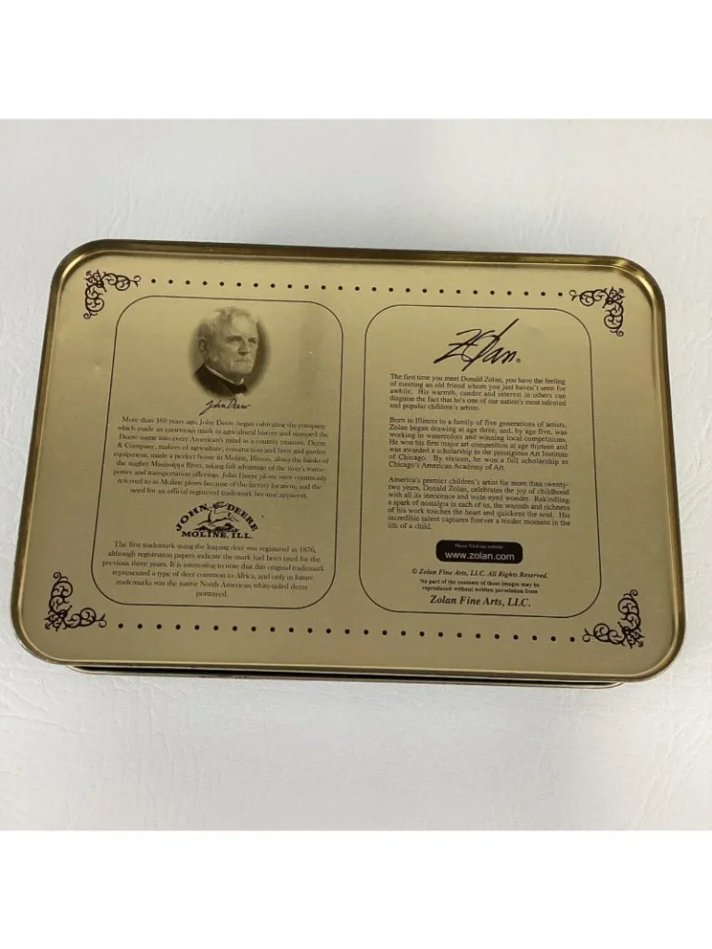 John Deere Golf Collector Tin Gift Set Logo Golf Balls Divot Tool Tees Zolan